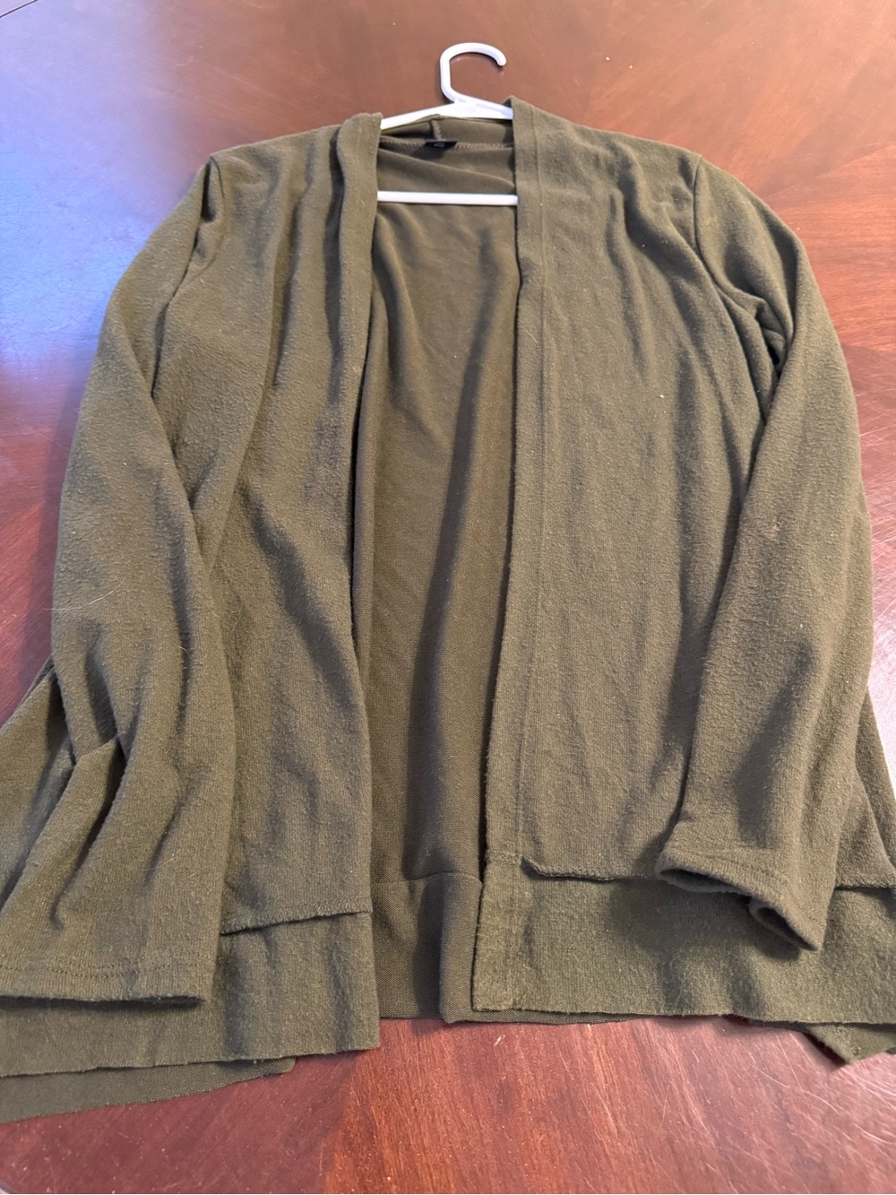 Open-Front Olive Women's Cardigan Sweater
